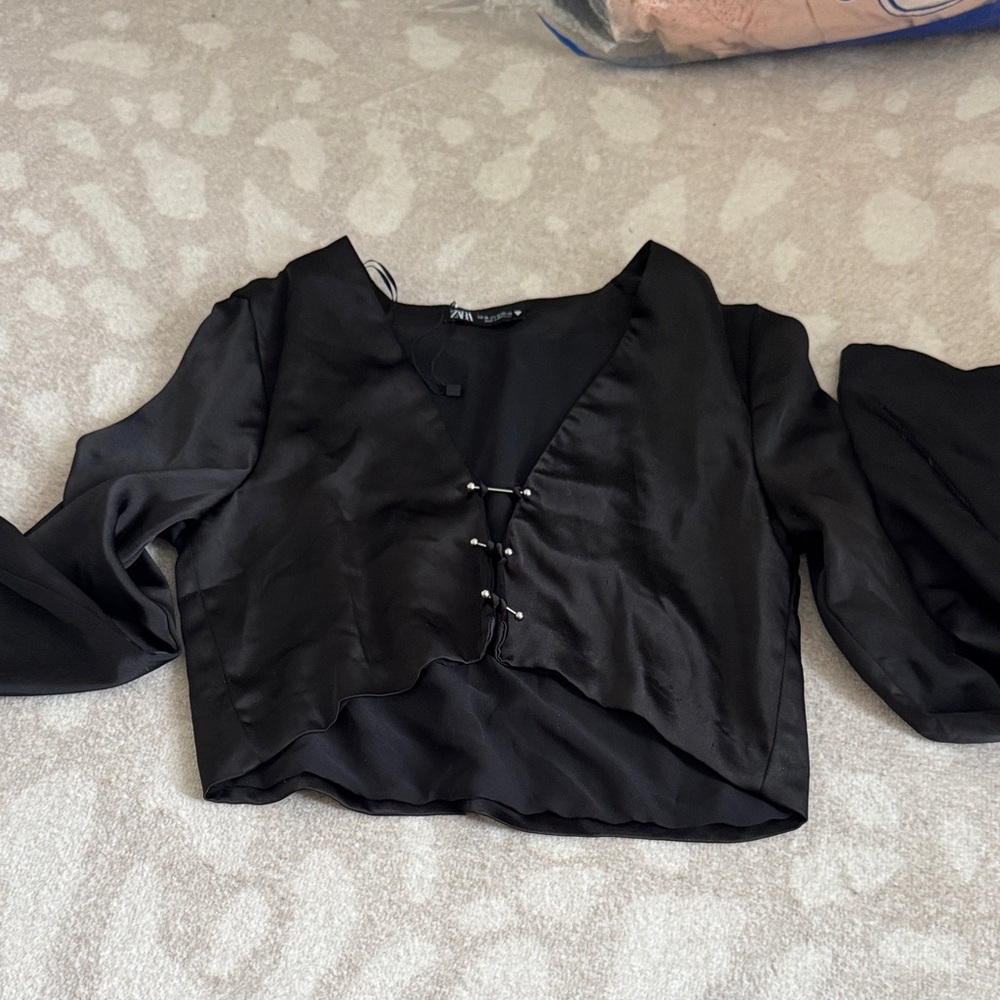 Elegant Black Women's Crop Top Zara xs